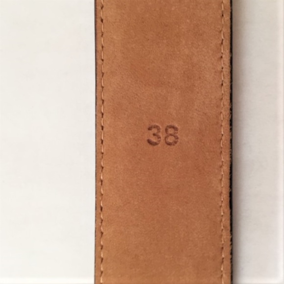 SAKS 5TH AVENUE men's genuine lizard belt, brown - Picture 6 of 8